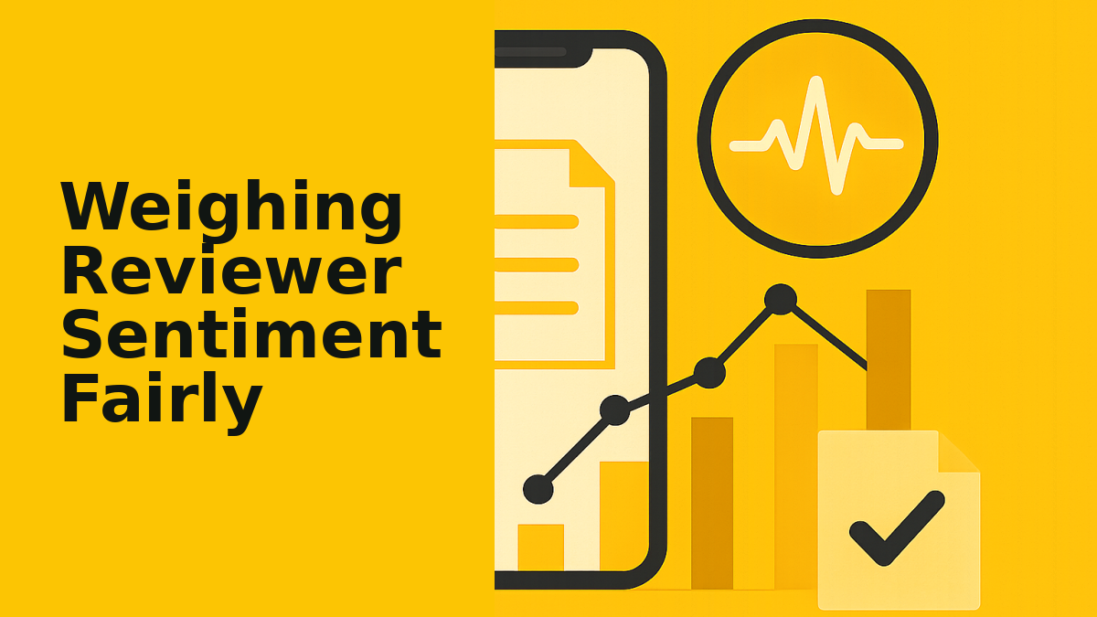 Weighing Reviewer Sentiment Fairly