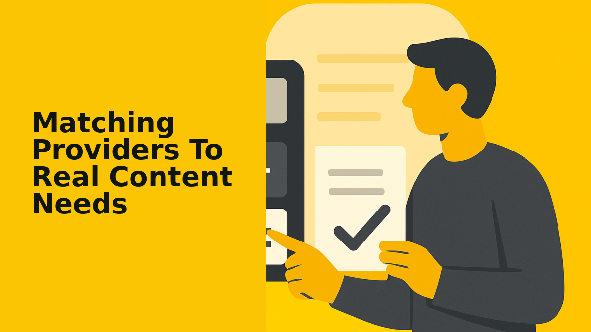 Matching Providers To Real Content Needs